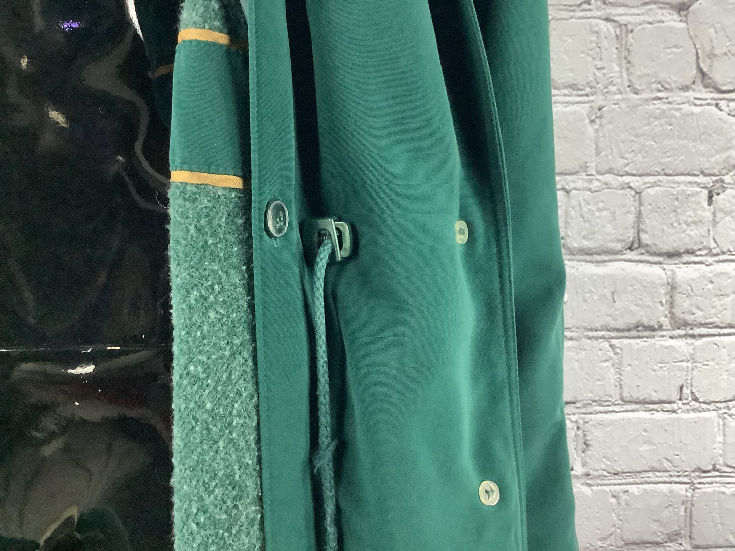 1980's Vintage Hunter Green Trench Coat