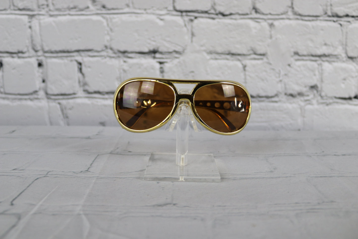 Retro 1950's, 1960's, 1970's Elvis Gold Sunglasses