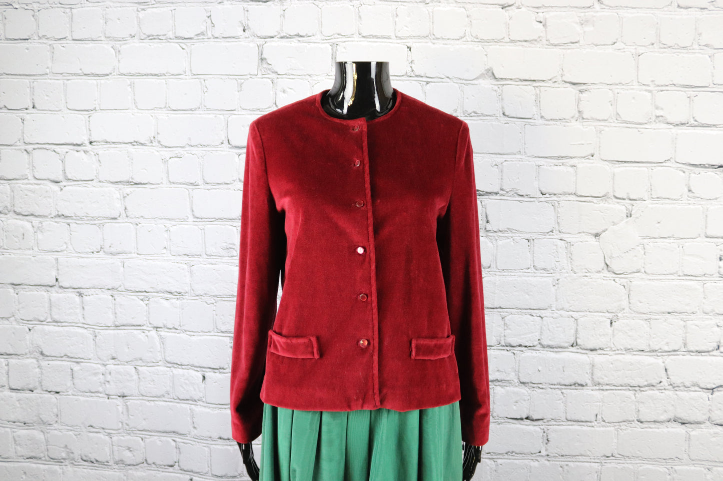 1980's Red Velour Blazer Jacket