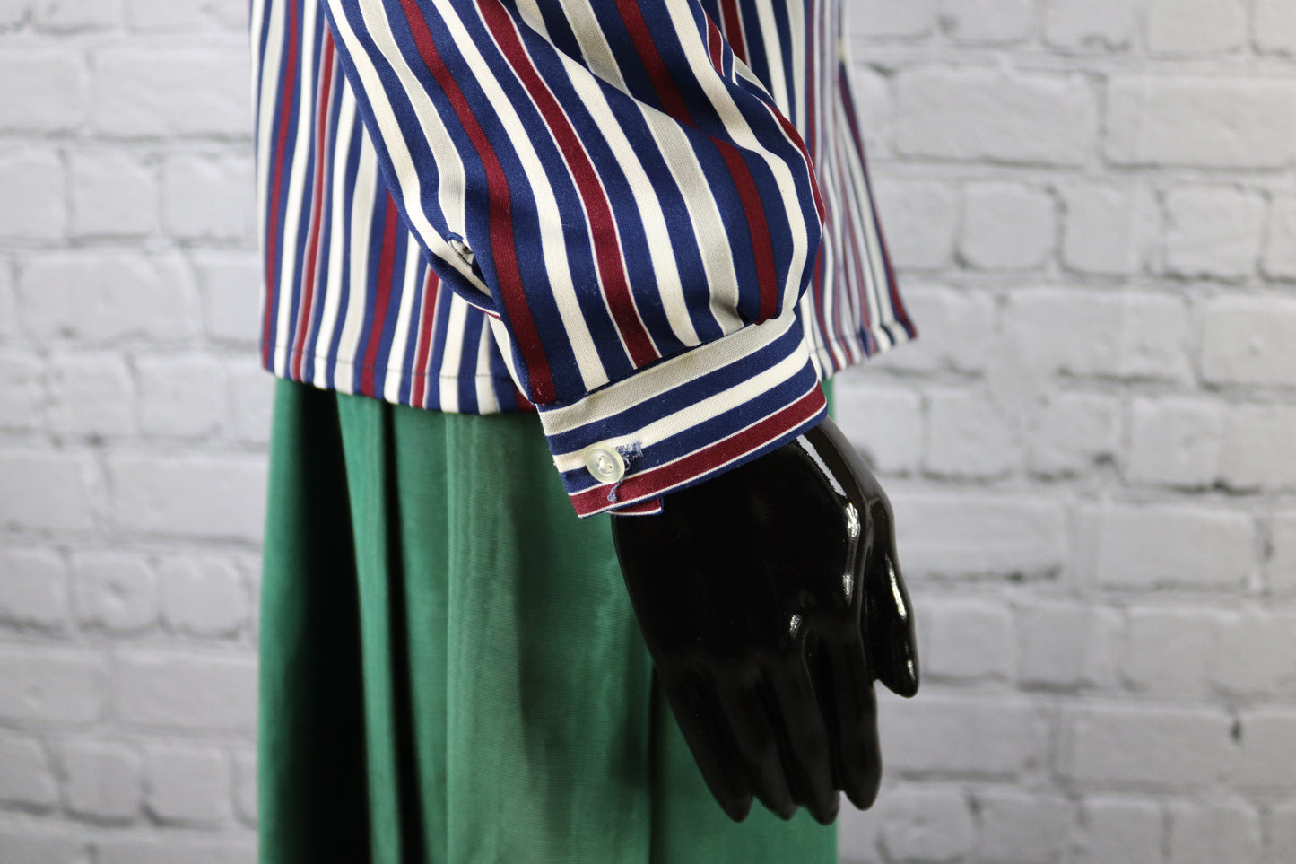 1980's Vintage Striped Blouse with Bow