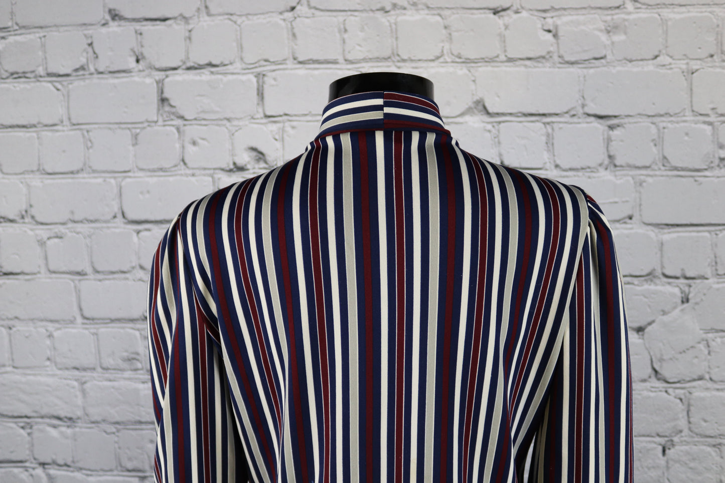 1980's Vintage Striped Blouse with Bow